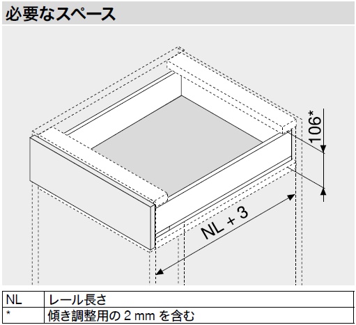 LEGRABOX 標準高さM側部